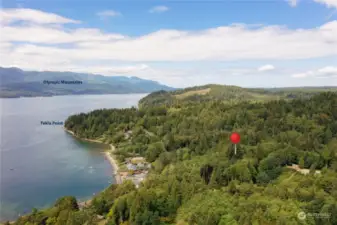 Overlooking the Hood Canal between Teklu Point and Holly Bay.