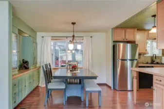 Dining area off of kitchen.