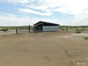 This was an old hog pen and sheep pens. currently used for equipment storage.