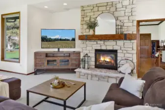 Beautiful double-sided fireplace