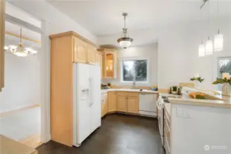 Custom cabinets in kitchen