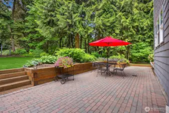 Bricked Patio leading to Yard