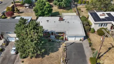 Aerial view of the home.