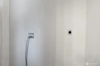 Laundry Hookups in the Main Floor 1/2 Bath.