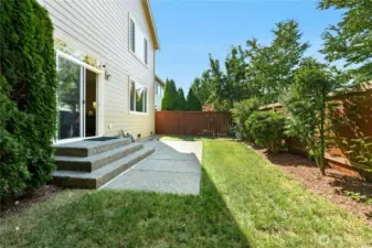 Fully fenced backyard