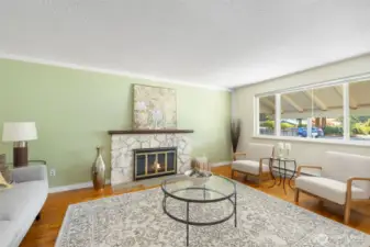 Come have a seat and enjoy the fireplace.