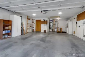 garage with extra room