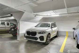 Speaking of generous - this oversized parking spot - #19 - comes with the unit.