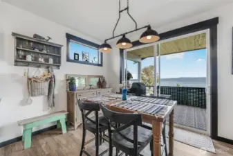 Enjoy the views while dining inside or out.