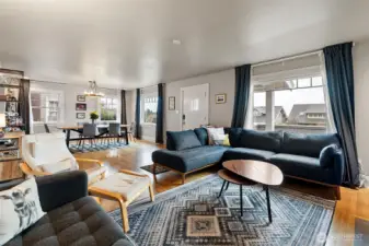 Hardwoods on the main  - oversized windows to light up the spaces.