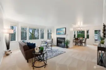 Living room with lots of natural light