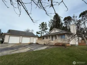 Driveway side of the house