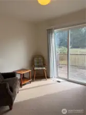 3rd Bedroom with deck to outside