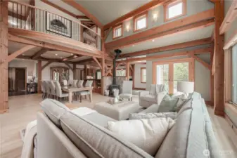 Living Room with Wood Stove