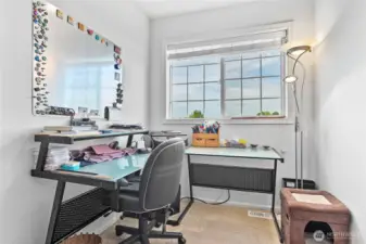 Extra office nook in upstairs bedroom.