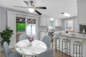 Step out to the deck extending your dining space to the outdoors.
