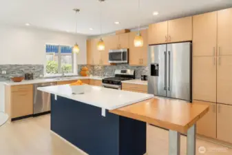 Stainless steel appliances with gas stove