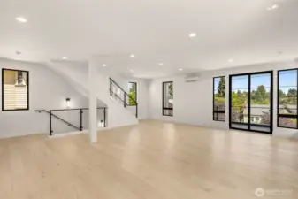 Tons of natural light filled rooms