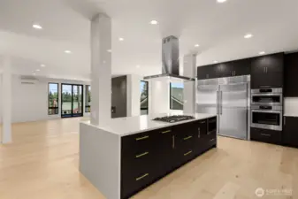 The main living level is very open and boasts tons of natural light