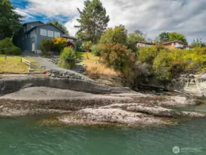 There is an ideal cove to launch your kayak from and paddle around the Island.