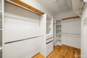 There is a spacious walk-through closet in the primary suite.