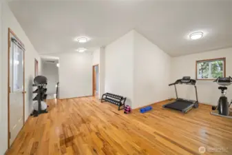 The extra room upstairs could be a work-out area, TV room, art studio, office space or anything your heart desires.