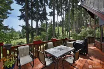 Your deck wraps along the eastern side of your home.