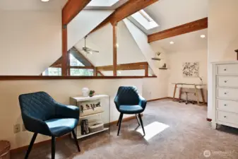 Looking back from where you were standing in the last photo. This Primary Suite is open to the living room. Note there is plenty of space for a home office in this room.