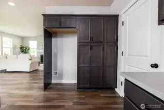 Door from the kitchen into the garage