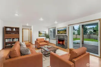 LIVING ROOM WITH GAS FIREPLACE