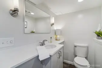 Lower level 3/4 bath completely remodeled in 2019