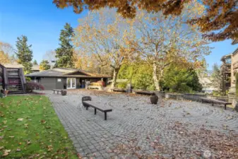 Manicured grounds and clubhouse, which leads to heated outdoor pool.