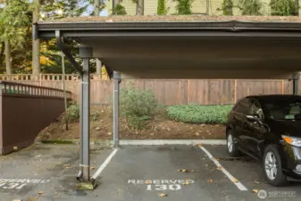 2 parking spots: one covered + one uncovered