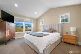 Primary bedroom on the left at top of stairs