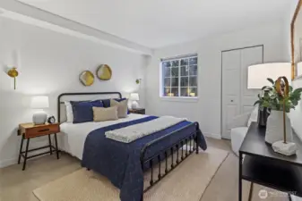 Primary bedroom with TWO deep closets.