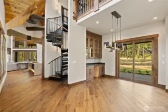 Great dining area that leads to the back patio