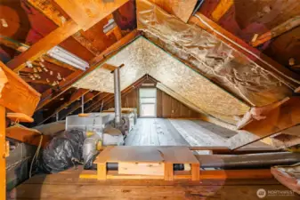 Ample attic storage