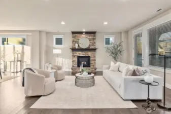 Great room with access to covered deck