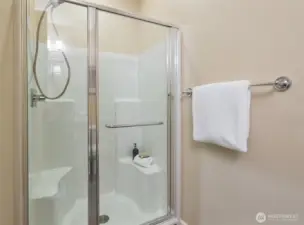 Lower level shower