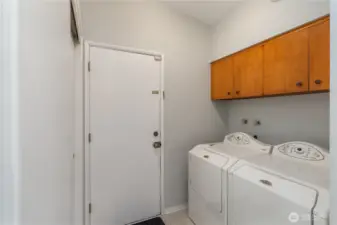 Conveniently located laundry room, just off the kitchen and offers easy access to the attached two-car garage.