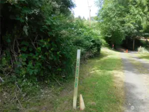 oops, End of County Roadway... there is a walking Trail down by those cones, that goes up to Lombard, which is a short walk to the North Entrance to the almost 5 acres of Beach Access and Kayaking and Spit Area... it's pretty cool looking as you will see in other pics in line here... all for $125 per year and there is even a picnic area for Pirates Cove!!