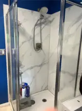 Large shower.