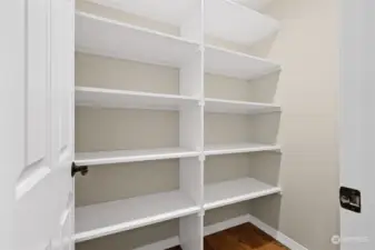 Spacious pantry close by