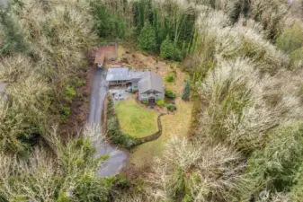2 parcels & surrounded by forest.
