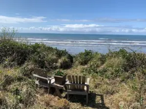 Just imagine the sunsets from this high bluff property.