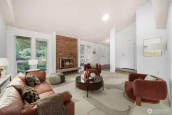 living room virtually staged