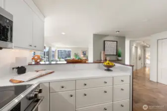 Kitchen with view