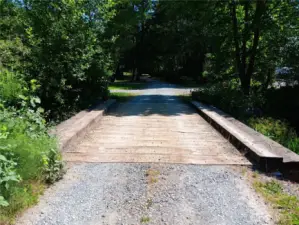 Looking back toward main road