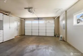 Two-Car garage with Built-In storage!