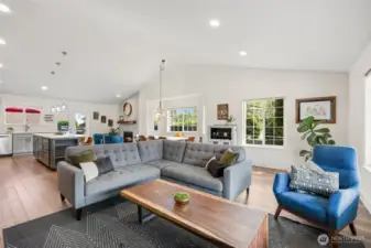 Vaulted ceilings and space to host a gathering